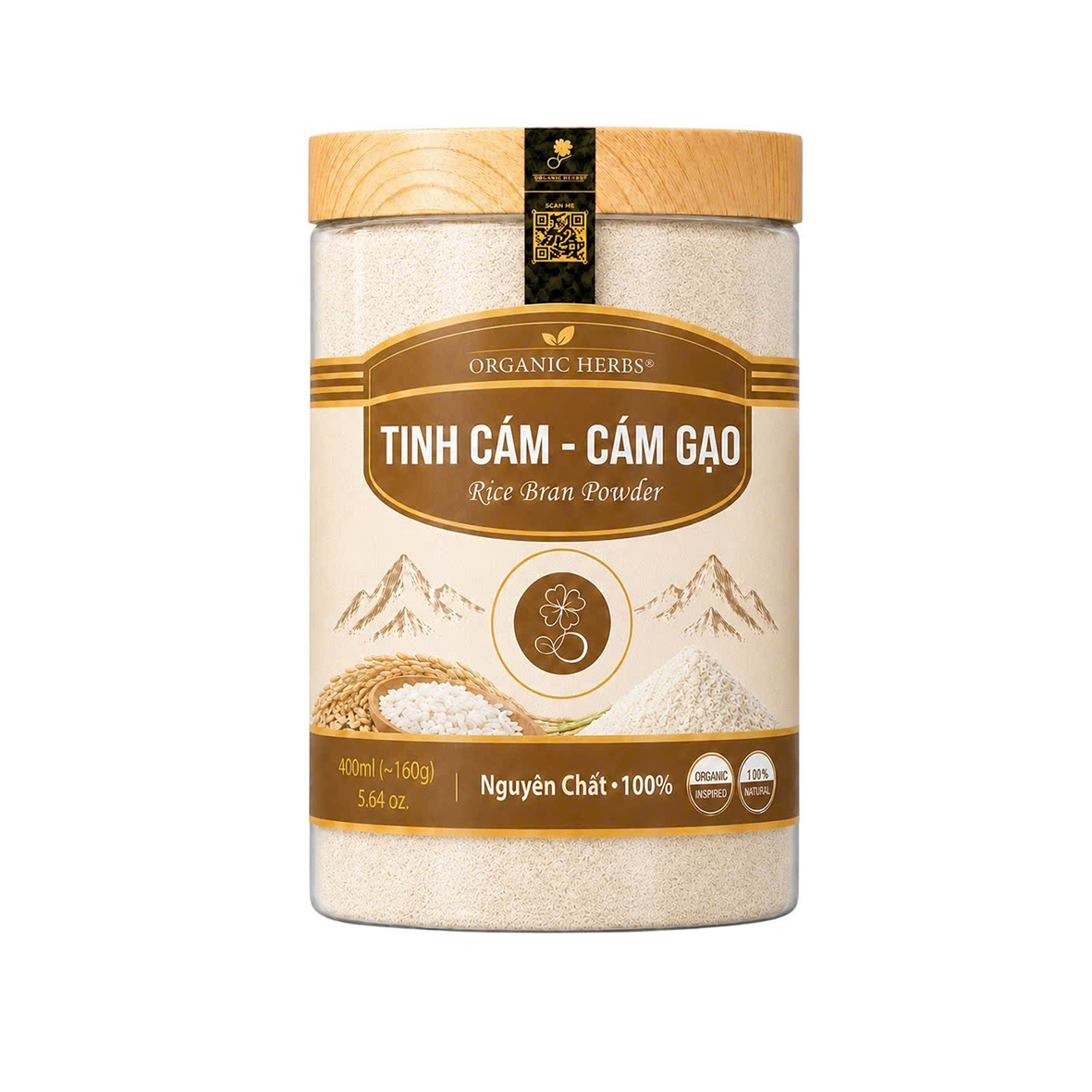 Organic Herbs® Tinh Cám – Cám Gạo | Premium Rice Bran Extract